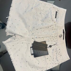 Philipp Plein White Denim with Silver Accents